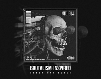 Mithrill - Seeker album cover band brutalism dark graphic design graphics photo manipulation photoshop sketchy song cover