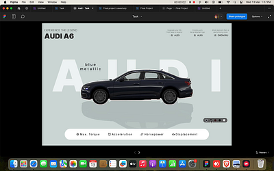 Audi A6 color options 3d animation bannerpage design figma graphic design illustration landingpage logo motion graphics sign in page ui