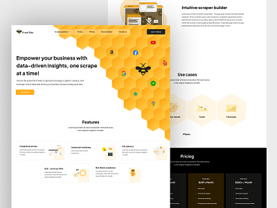 Landing page design - Crawl bee design landing page landing page design responsive design ui ui design uiux user experience design user interface design web design webscraping landing page design webscraping tool website