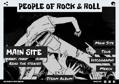 People of Rock Mock-up band design music webflow