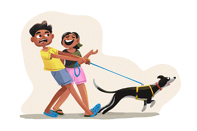 🐕 design digital illustration dog dog walk graphic design illustration illustrator india indian paria product illustration visual design