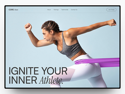 Core Fitness - Website Design branding design fitness graphic design gym landing page ui web design website workout