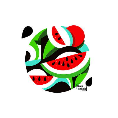 Watermelon colour pop cool summers design flat vector graphic art illustration illustrator photoshop procreate summer summer fruits vector graphics