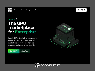 GPU Marketplace Landing Page landing web design