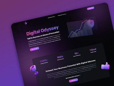 Digital Odyssey - Digital Marketing alexandru branding design drawncodes google ads marketing marketing agency marketing design seo social media template theme ui uiux web design website design