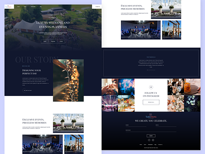 Luxury Event Landing Page event landing page luxury event planner ui ux landing page wedding planner page