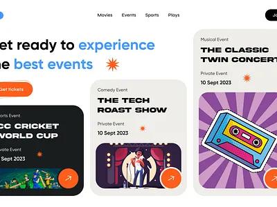 Unfold Events: Where every experience finds its stage! aesthetic app bookmyshow branding design design studio event figma illustration logo ticket ui user experience