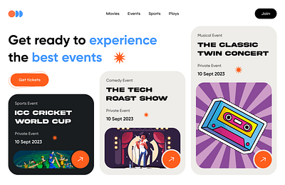 Unfold Events: Where every experience finds its stage! aesthetic app bookmyshow branding design design studio event figma illustration logo ticket ui user experience