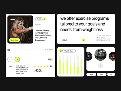 Fitness webite feature - Bjorgym body building bulking design fitness fitness web gym design health hero section typography ui user interface ux web design website workout
