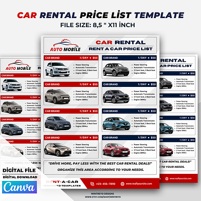 Car Rental Price List Template, Vehicle Rental Rates car rental flyer car rental price list template carrental rates rent a car flyer rent a car rates rental rates vehicle rental rates