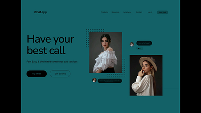 Unveiling a Dark UI Landing Page for ChatApp design dribbble figma landingpage ui ux ux design uxui webdesign