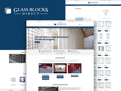 Glass Blocks Direct - Website Design branding clean design e commerce illustration logo modern new online shopping store ui web design website