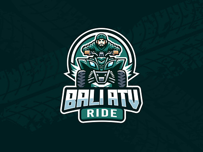 ATV Quad Bike Mascot Logo adventure atv green logo mascot quad bike tosca vector