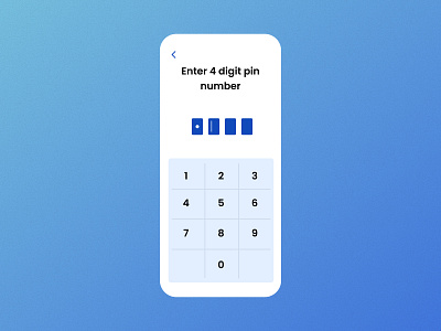 Security PIN Screen Design figma product design ui uiux ux