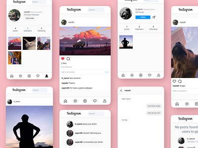 Instagram Clone Full-Stack Project app full stack instagram mobile app ui user interface ux web design website design