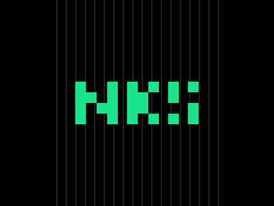 NKS - Letterform logo brand branding design elegant graphic design greenlogo latestlogo logo logodesign logoprocess minimal nks pixellogo typography