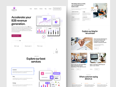 B2B Saas website Landing page Design agency website b2b branding business website home page landing landing page minimal design product design product designer saas saas design user interface ux web design web page website design