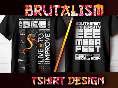 High-Impact Brutalism T-Shirt Design - Professional PSD Template brutalism brutalism tshirt design graphic design high impact tshirt design psd template t shirt design