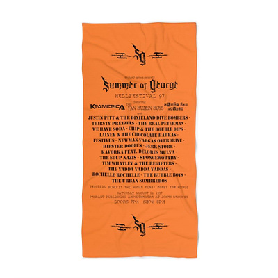Summer of George: Hellfestival 97 band promotion beach towel hellfestival rock concerts seinfeld summer of george