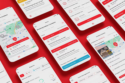 Accident, Emergency & Fire App accident app branding design earth quake emergency emergency fire app figma fire illustration insurance mobile notifications sketch template ui ui kit ux website template