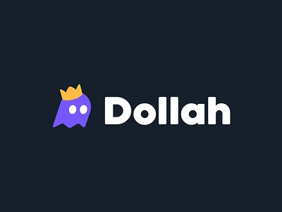 Dollah - ghost - mascot - logo design bold logo branding character crown logo cute logo dynamic logo friendly logo ghost logo king logo logo design logo designer mascot logo minimal logo money logo phantom reward logo