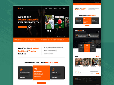 Personal Trainer website design attractiveui bodybuilding branding coach crossfit fitness gym health landing page landingpage muscle personal trainer sport trending uiux web webpage websitedesign workout yoga