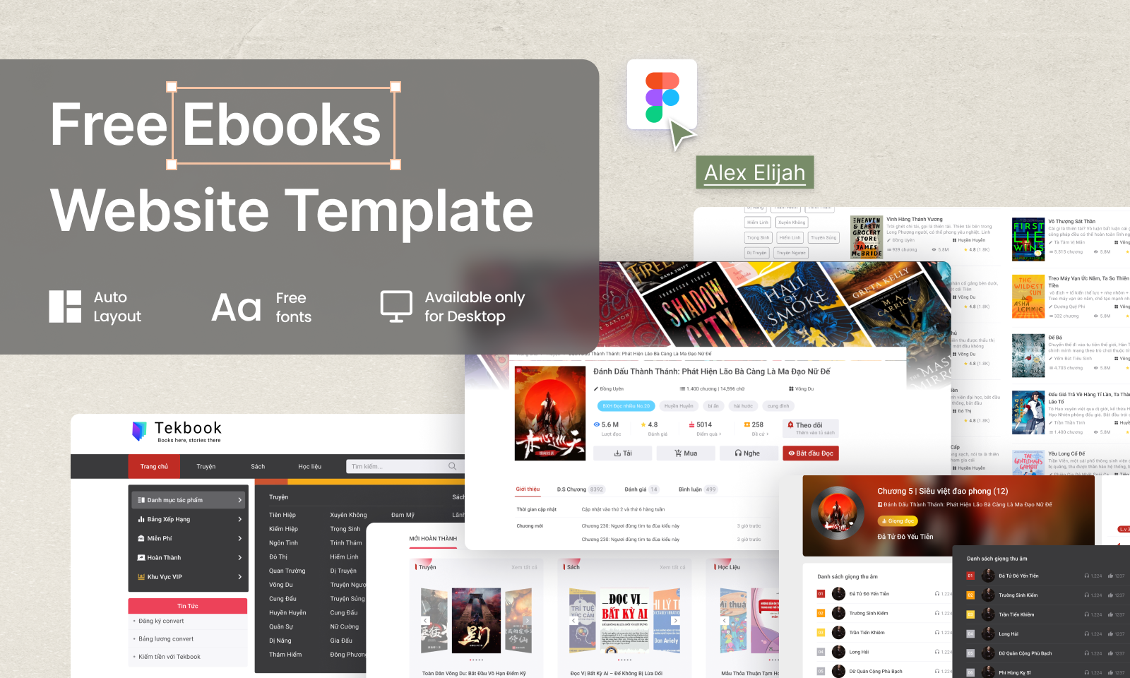 Free Ebooks Website Template by Trang Nguyen on Dribbble