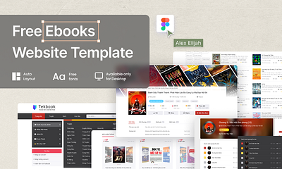 Free Ebooks Website Template branding design ebook website graphic design illustration typography ui ux vector website website template