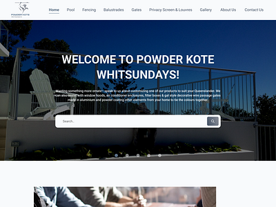 UI Design for Landing Page Powder Kote ui design landing page