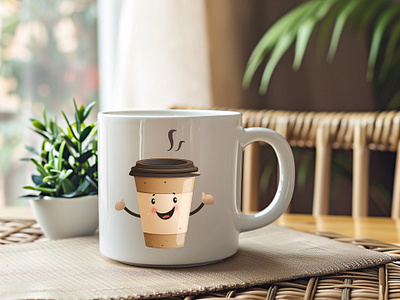 Cute Coffee Paper Cup Cartoon Character illustration branding design graphic design illustration