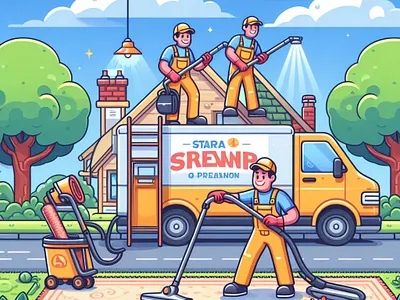 Carpet Cleaning Poster graphic design illustration