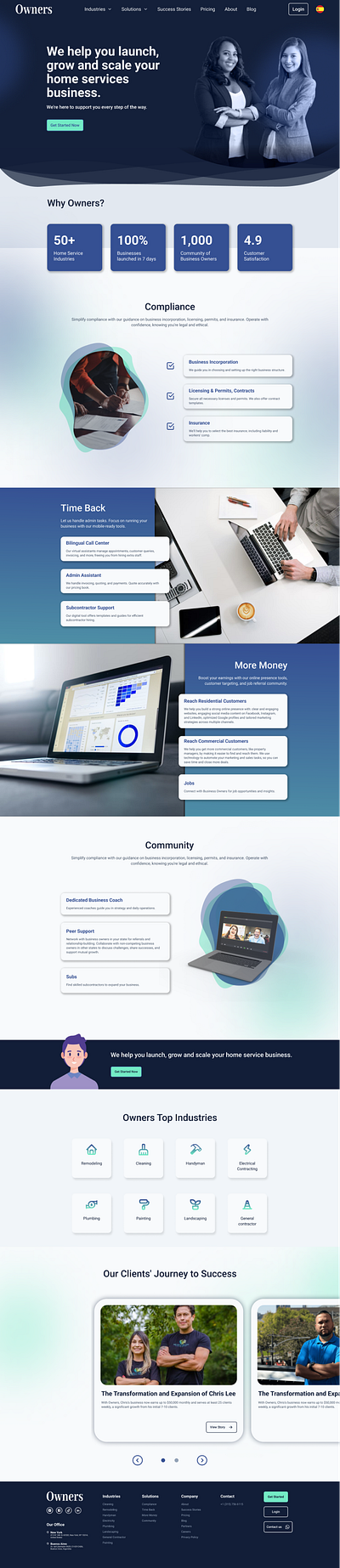 UI Design for Landing Page Owners branding design landing page mobile ui ui design website