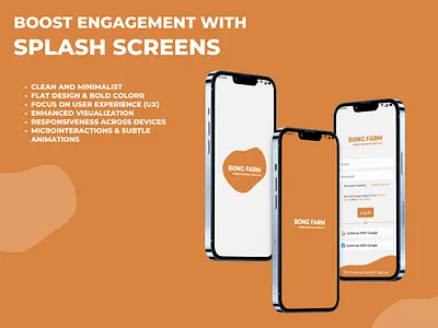 BONG FARM - Splash Screens app splash screen app ui ux design bong wizard branding creativedesign logo animation mobile app ui ux design ui ui animation ui ux design web ui ux design