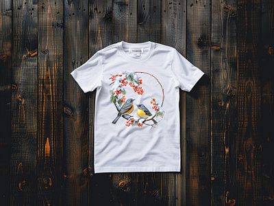 Watercolor Snow Bird Clipart branding design graphic design illustration t shirt