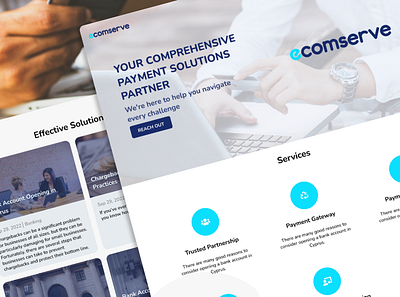Payment Solutions Company Landing Page design landing page ui website