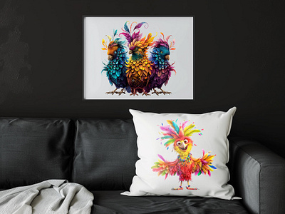 Colorful Bird Character Clipart Sublimation branding design graphic design illustration