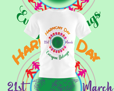 HARMONY DAY cultural diversity custom t shirt design design every one belongs everyonebelongs graphic design harmony day harmonyday illustration multiculral t shirt design