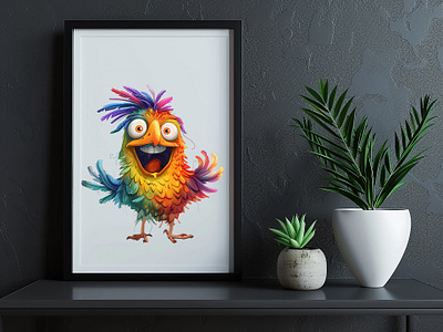 Colorful Bird Character Clipart Sublimation branding design graphic design illustration