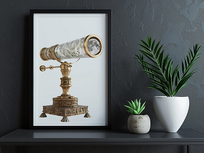 Vintage Telescope Clipart Sublimation branding design graphic design illustration