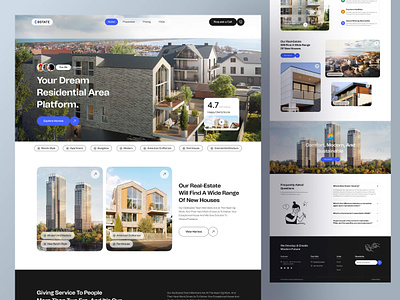 Real Estate Landing Page apartment architect architectural architectural rendering architecture architecture design architecture website building construction home home page interior architecture landing landing page property real estate ui