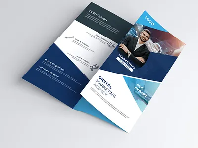 Corporate A4Size Tri Fold Brochures Design branding brochure clean corporate creative work design flyer graphic design tri fold