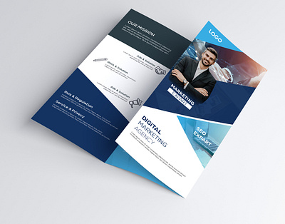 Corporate A4Size Tri Fold Brochures Design branding brochure clean corporate creative work design flyer graphic design tri fold