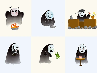 Character design art baby baby no face branding character design colorful design fire freehand frog graphic design illustration logo no face playful procreate spirited away ui