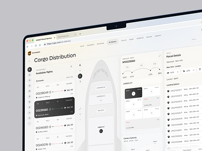 UPS Platform - Airfreight Delivery Dashboard admin app app design automation b2b business cargo corporate crm dashboard delivery design management parcel product design saas software ui ux web