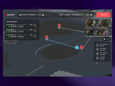 Drone Fleet Management 3d animation branding dashboard drone fleet operation drone in a box drone pilot drone rc drone ui dronetech elevation graphic design grdaient helicopter innovation micro interaction motion graphics new pov ui
