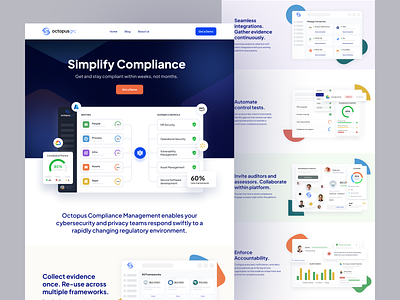 Cybersecurity Homepage app branding compliance compliance landing page design compliance website cybersecurity cybersecurity compliance design homepage homepage design illustration landing page design logo security security app ui uiux design webapp website design