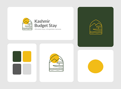 Kashmir Budget Stay Logo branding design designing draw dribble figma graphic design illustration illustrator logo ui ux
