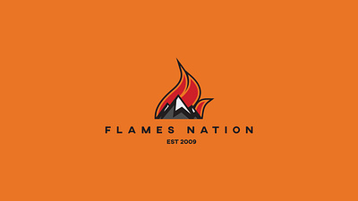 Flames Nation flames graphic design hockey logo