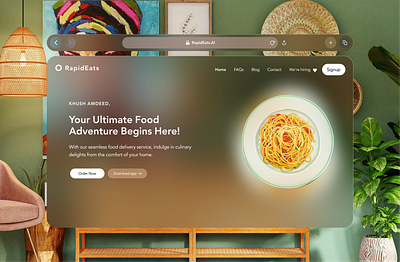 RapidEats - Vision Pro figma vision pro