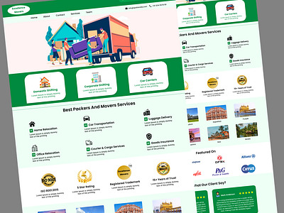 Packers and Movers Store Web Template design ecommerce online online booking packers and movers packers and movers online packing design template design templates web design